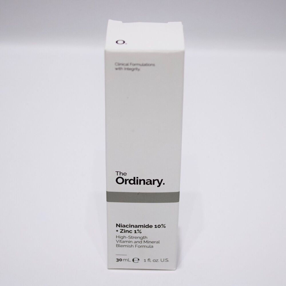New in Box The Ordinary-Niacinamide 10% + Zinc 1% Serum for Oily Skin 1 oz 30mL